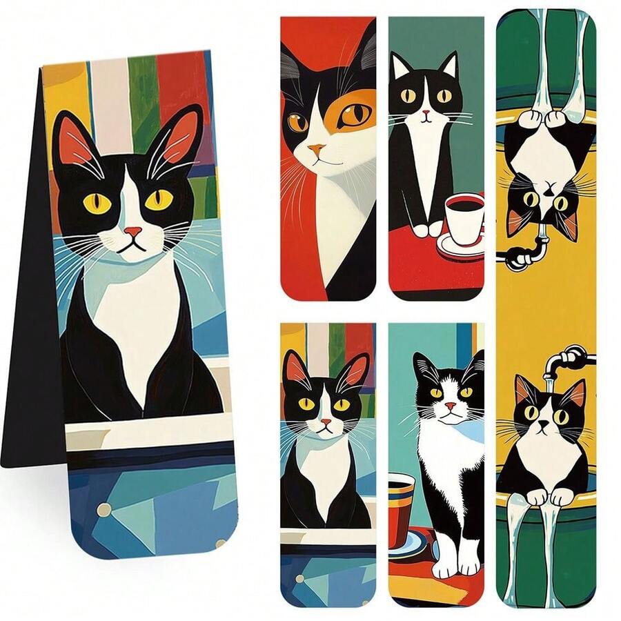 5pcs Magnetic Bookmarks, Cute Animal Magnet Page Markers, Fun Animal Magnetic Bookmarks, Magnet Page Clips, Suitable For Teachers, Reading Party Gifts - Set - View 1