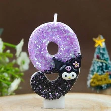 1pc Cute Cartoon Combination Birthday Candle Glitter 0-9 Number Cake Decoration Plug-In, Birthday Party Anniversary Dessert Table Decoration, Suitable For Birthday Party, Halloween, Christmas, Best Gift For Fans - Multicolor - View 11