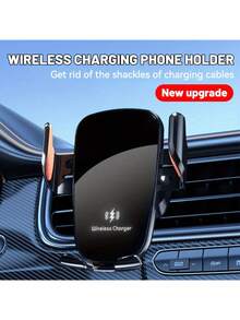 Brand New 15W Car Wireless Phone Charger, One-Button Stand Activation, No Camera Design, Usable In Horizontal/Vertical Positions, Adjustable At Multiple Angles, Compatible With Most Smartphones. - Car Phone Wireless Charger - View 1