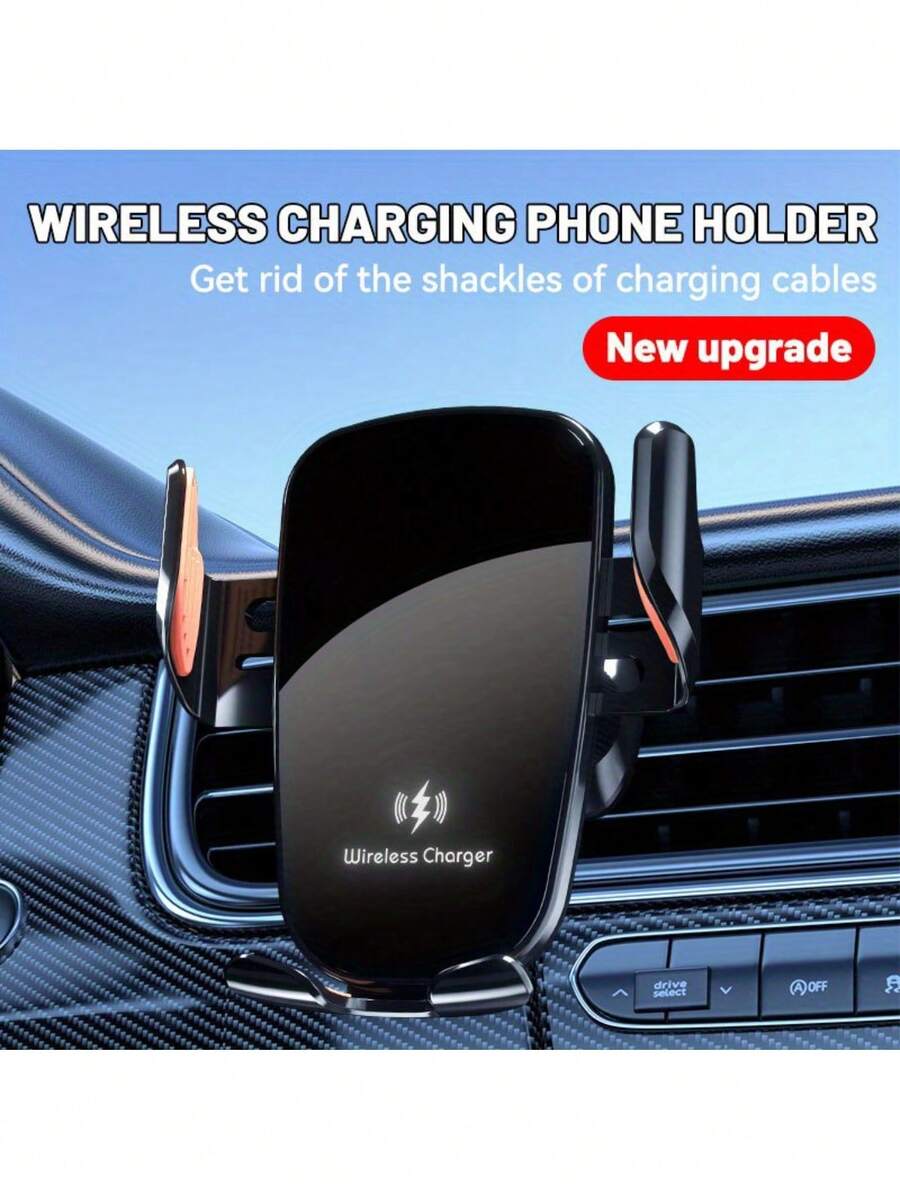 Brand New 15W Car Wireless Phone Charger, One-Button Stand Activation, No Camera Design, Usable In Horizontal/Vertical Positions, Adjustable At Multiple Angles, Compatible With Most Smartphones. - Car Phone Wireless Charger - View 1