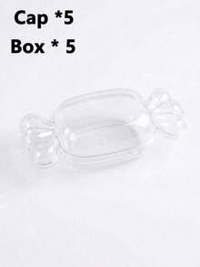 (Reusable Packaging Box) Candy-Shaped Transparent Plastic Dessert Box With Lid, Clear Individual Mousse Cake Container, Wedding Birthday Party Favor Snack Packaging - Multicolor - View 12
