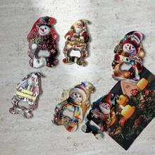 1pc Creative Cute Christmas Atmosphere Pattern Snowman Santa Claus Bell Shaped Dual-Use Bottle Opener Fridge Magnet, Suitable For Home Decor, Refrigerator, Bottle Opening, Christmas Holiday Gift Magnetic Sticker - Christmas Dual-use Fridge Magnet - View 5