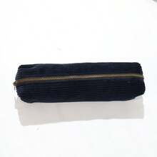 1pc Piece Corduroy Pencil Case With Multiple Colors, Optional Makeup Tools, Portable Storage Bag, Holiday Gift - Multicolor - View 13
