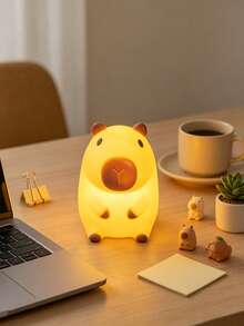 Cute Capybara Night Light, Soft LED Lighting, Creative Animal Shaped Table Lamp, Bedroom Atmosphere Night Light, Suitable For Bedroom, Housewarming Decor, Birthday Gift, For Girlfriend, Wife, Female Friends - Multicolor - View 5