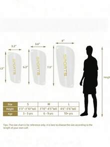 A材質足球護脛，適用於比賽與訓練，成人男女通用 - 白色 - 查看 3