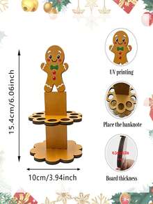 Santa Claus Cash Holder, Christmas Party Decoration, Multi-Slot Cash Stand; Suitable For Window Or Tabletop Displays And Festive Decor; Ideal For Christmas Parties And Family Gatherings. - Multiple Styles - View 10