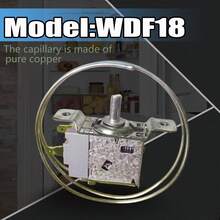 WDF18-L ترموستات ثلاجة عالمي، مفتاح تحكم درجة الحرارة الميكانيكي للمجمد، مناسب لاستبدال مفتاح تحكم درجة حرارة الثلاجة - فضي - مشاهدة 6