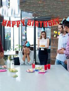 1-Piece Happy Birthday Banner Pull Flag, Bright Smiling Face Birthday Party Decoration, Reusable Happy Birthday Decoration Ribbon, Bright Smiling Face Birthday Pull Flag Party Decoration - Multicolor - View 3