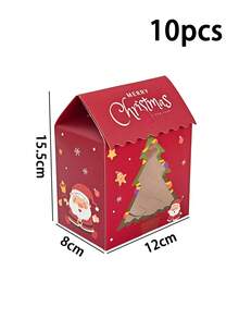 5pcs/10pcs/20pcs High-Appearance Christmas Window Stand-Up Candy Bags, Stand-Up Design, Holiday Party Favor Treat Pouches - View 10