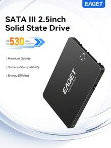 EAGET Solid State Drive Portabel, 2TB/1TB/480GB/240GB/120GB SSD Internal Solid State Drive 2,5 Inci SATA III, Kecepatan 550MB/S, Cocok Untuk Profesional IT, Kreator, dan Pengguna Harian untuk Peningkatan Memori dan Penyimpanan Komputer atau Laptop - View 2
