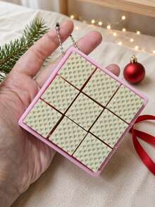Christmas Apple 9-Grid Fruit Cookie Pendant, Tomato 9-Grid Keychain, Christmas Creative Gift, Blueberry Wafer 9-Grid Backpack Pendant, Hard Plastic Fruit Miniature Model Bag Charm, Perfect Gift - Multicolor - View 11