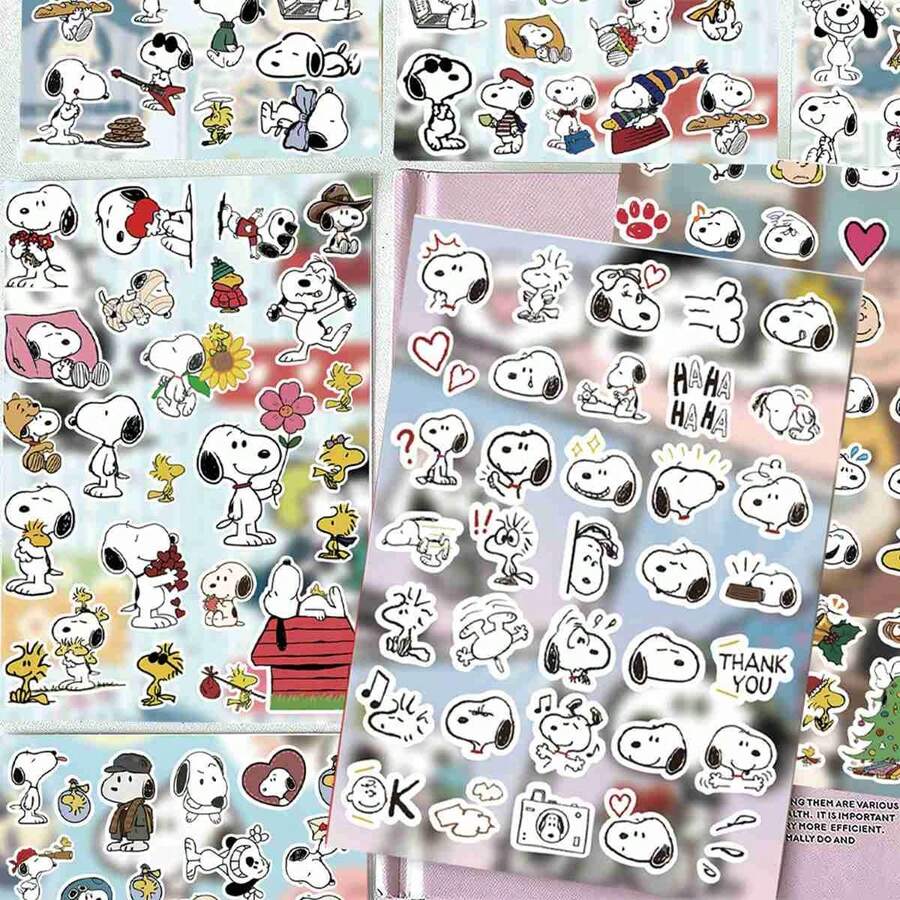 1 Set/8pcs 2026 Popular Snoopy Blue Stickers, Suitable For Anime Lovers And Sticker Collectors (Unisex), Applicable For Phone Cases, Decorative Notebooks, New Year, Halloween, Christmas Gifts For Friends And Family, Surprise (Random Styles) - Multicolor - View 1