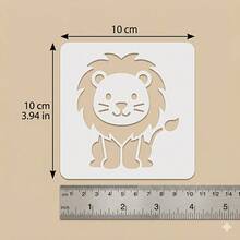 9pcs Cute Animal Painting Stencils, 10cm Washable Early Education Educational Drawing Tools, Suitable For Paper, Fabric, Wood And Multiple DIY Creative Scenarios - Painting Template - View 2