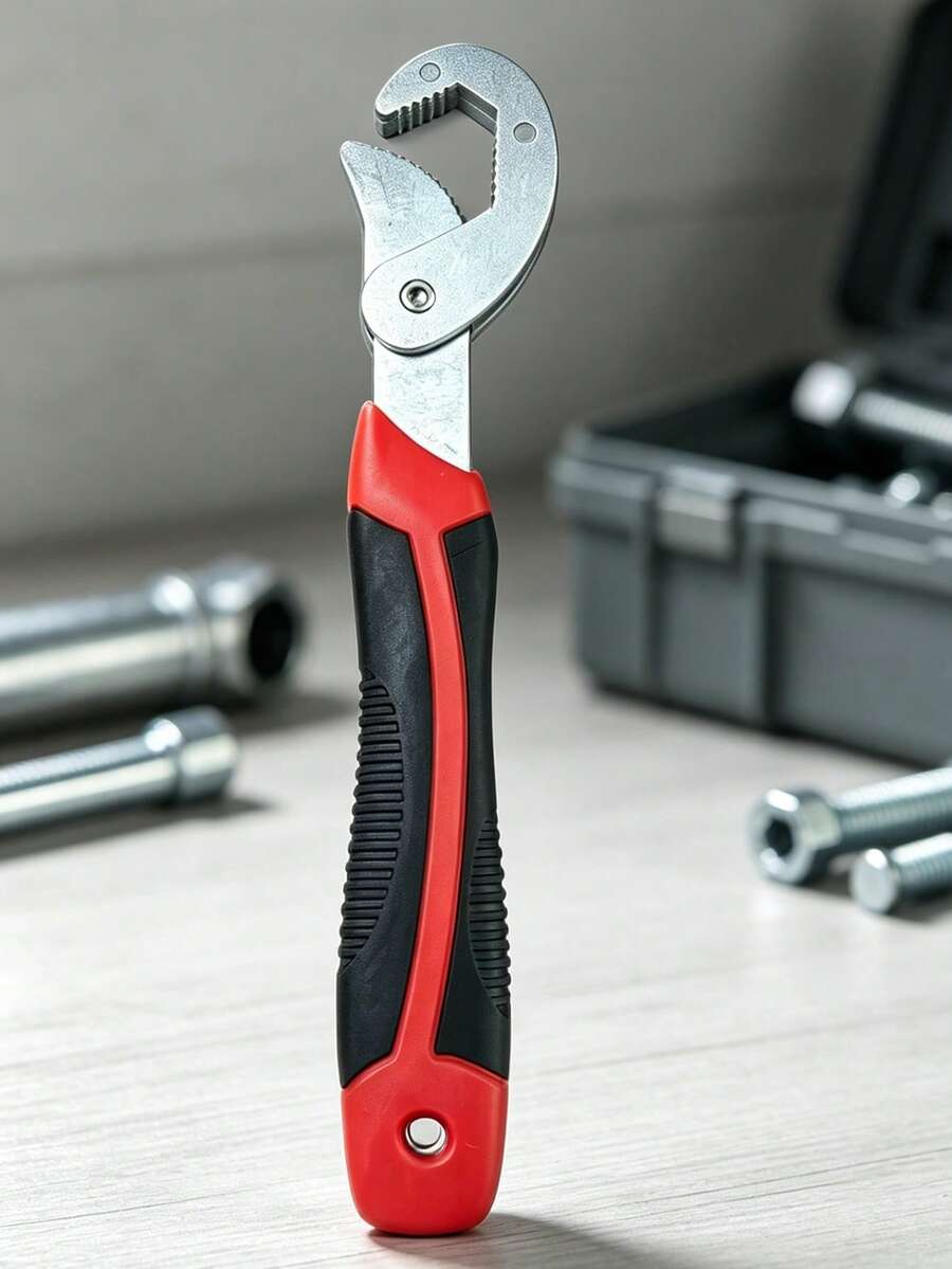 Universal Adjustable Wrench, Multi-Functional Self-Tightening Pipe Wrench, Portable Open End Spanner For Nuts Bolts Pipes, Household Hand Repair Tool For Plumbing Auto Maintenance - Multicolor - View 1