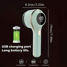 USB Rechargeable Lint Remover With Digital Power Display, Long Battery Life Portable Fabric Shaver, Effective Pill Fuzz Bobble Removal Tool For Sweaters Socks Blankets Dolls Pants, Ideal Gift Choice - View 6