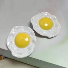 2pcs Resin Egg-Shaped Hair Clips, Cute Cartoon Style Duck-Billed Hair Clips, Casual Plastic Accessories, Halloween Novelty Fun, Suitable For Teenagers And Adults - Multicolor - View 5