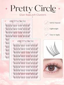 Glue-Free Segmented False Eyelashes, No Glue Needed, Easy To Apply, Lightweight, Soft And Comfortable, Natural Look, Beginner-Friendly - C - View 11