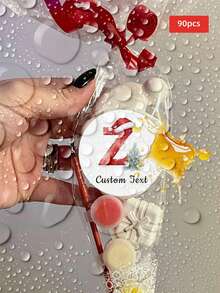 1/30/90/160pcs Customizable Pattern & Text Waterproof PVC Stickers, Personalized Round Christmas Stickers, Perfect For Gift Sealing, Holiday Envelope Decoration, Gift Box Embellishment, Background Decor, Great For Friends, Family, Partners, Party Hosts, Suitable For Snowy Christmas Theme Parties, Winter Family Gatherings, Weddings, Birthday Parties - Multicolor 1 - View 30