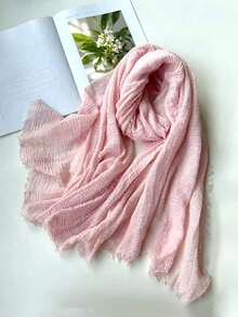 1 buah Syal Wanita Elegan Polos Warna Kasual Ringan, Serbaguna untuk Pemakaian Sehari-hari, Pantai, Tabir Surya, Musim Semi/Musim Gugur untuk Pakaian, Estetis - A - View 74