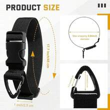 XISIYUJZ 17 Inch Adjustable Storage Straps With Triangle Clips, Extension Cord Holder Organizer For Garage Storage, Heavy Duty Cord Hanger For Workshop Tools And Cables, Black - Multicolor - View 6