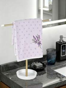 S-Shaped/T-Shaped Countertop Towel Rack, Jewelry Storage Rack, Suitable For Bathroom/Kitchen/RV, Rust-Proof Metal Base, Wrought Iron Freestanding Towel Rack With Round Base (1-Tier/2-Tier) - Multicolor - View 8