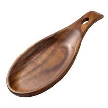 1pc Rosewood Spoon Holder, Cooking Utensil Storage Rack, Heat-Resistant Wooden Kitchen Utensil Stand, Suitable For Stove Top, Soup Spoon, Spatula, Brush, Scraper And Other Kitchen Utensils - Brown - View 5