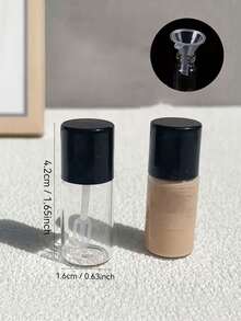 3 Botol Kaca Mini untuk Perjalanan, Cocok untuk Alas Bedak Cair, Concealer, dan Lip Gloss, 4ml/0.1oz - Wadah Kosmetik Portabel dengan Tutup Ulir, Bebas Pewangi, Ideal untuk Sampel Kosmetik dan Perlengkapan Mandi - MultiWarna - View 5