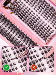 448pcs, D-Curl Individual False Eyelash Set; High-Capacity DIY Lash Extension Kit Suitable For Beginners; Lightweight And Soft; Ideal For Daily Wear, Natural Makeup Looks, And Cosplay; Perfect As A Gift For Holidays Like Halloween And Christmas. - D - View 7