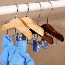 1/2PCS Mini Wooden Clothes Hangers With Clips, Portable, Suitable For Pet Clothes, Doll Accessories, Underwear, Socks And Other Small Items, Hanging Storage, High Aesthetic, Sturdy Load-Bearing, Suitable For Display - Multicolor - View 13