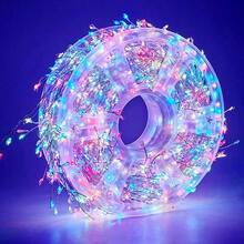 Fireworks Shaped USB String Lights 600 LED Beads 18 Meters, With Remote Control 8 Lighting Modes, Reel Storage Anti-Tangle, Flexible Light Wire, Power Bank Powered, Multi-Color, Halloween Wedding Window Indoor Atmosphere Decoration String Lights - USB Firecracker Light - View 9