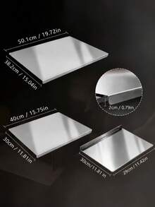 Stainless Steel Cutting Board With A Lip-Suitable For Kitchen Countertops; Ideal For Preparing Meat, Vegetables, Dough, And Baked Goods; Easy To Clean. - Multicolor - View 5