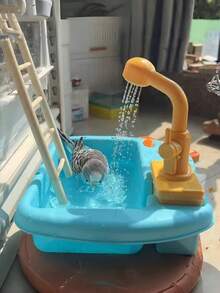 [Easy Clean Parrot Bath]1PC PVC Material Parrot Bath - Easy To Clean, Small Bird Self-Cleaning Shower Basin - Parrot Bath - View 2