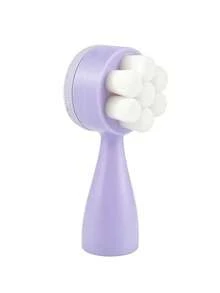 1pc Polka Dot Soft Bristle Face Cleansing Brush, Deep Cleaning Manual Silicone Soft Hair Facial Brush - Multicolor - View 20