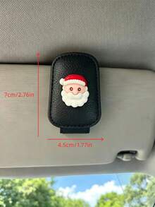 Christmas Cartoon Car Fashion Glasses Clip, Car Visor Fashion Glasses Holder, Creative Holiday Car Interior Accessory - Christmas - View 7