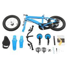 Blue Black 14 Inch Kids Bicycle With Training Wheels Adjustable Seat Handle For Beginner Children Outdoor Riding Gift - Blue - View 8