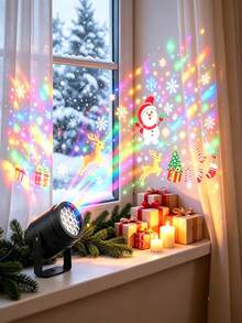 USB Powered Christmas LED Rotating Projector Light, Multiple Holiday Patterns, Adjustable Projection Angle, Indoor Wall Ceiling Projection, Atmosphere Decor Lamp For Living Room Bedroom Party Shop - Projector Lamp - View 9