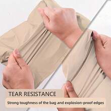 50/100pcs Brown Courier Bags, Slogan Pattern Minimalist Multi-Purpose Packaging Bags, Suitable For School, Office, Gifts, Business Express Packaging - A - View 3