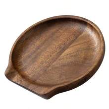 1pc Rosewood Spoon Holder, Cooking Utensil Storage Rack, Heat-Resistant Wooden Kitchen Utensil Stand, Suitable For Stove Top, Soup Spoon, Spatula, Brush, Scraper And Other Kitchen Utensils - Brown - View 6