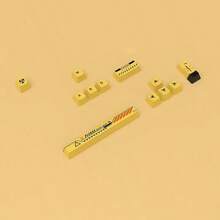 12-Key Dye-Sublimation Novelty Keycaps, OEM Height, Bio-Yellow And Bio-Red Color Scheme - View 5