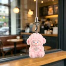 New Cute Resin Flocked Mini Sheep Doll DIY Handmade Pendant Keychain Bag Charm Phone Strap - Multicolor - View 11