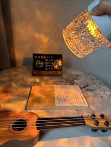 1pc LED Water Ripple Square Projection Atmosphere Light, 16 Colors RGB, Touch/Remote Control, USB Powered, Glass Art Decorative Lamp, Perfect For Game Room, Bedroom And Living Room, Ideal Christmas Gift For Kids - Multicolor - View 2