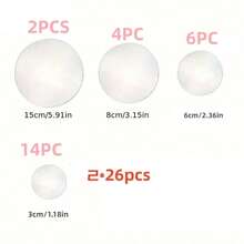 26pcs 3D Acrylic Mirror Wall Stickers, Round Mirror, DIY Bedroom, Bathroom And TV Background Wall Decor - Round - View 9