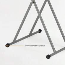 Mesa Plegable Multiusos 76 x 49 cm con Altura Ajustable en 8 Niveles, Mesa Portátil Resistente para Jardín, Hogar, Lavandería, Estudio, Interior y Exterior - Blanco - Ver 7