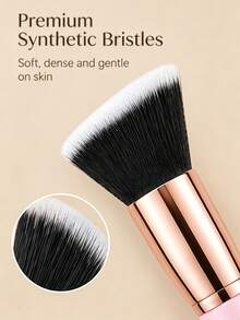 3-Piece Makeup Brush Set: Includes Dual-Ended Eyeshadow/Detail Brush And Angled Face Brush; Soft Synthetic Bristles, Suitable For Blending, Concealing, Contouring And Blushing; Pink And Rose Gold Color Scheme Makeup Tools. - Multicolor - View 5