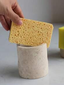 1PC Faux Stone Sponge Drain Rack, Fashionable Minimalist Drying Rack, Sink Storage Box Sponge Holder, Soap Dish, Suitable For Kitchen Sink Countertop, Durable And Stylish Kitchen Decor - Multicolor - View 6