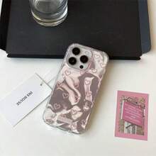 Pink Water Ripple Heart 3D 15 Pro Max/14/13 Phone Case For Women - Pink - View 5