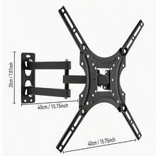 Giá treo tường TV xoay linh hoạt, phù hợp hầu hết TV 32-55 inch, VESA tối đa 400 x 400mm, có xoay, nghiêng, kéo dài và điều chỉnh ngang, chịu tải lên đến 55 lbs - Nhiều màu - Xem 5