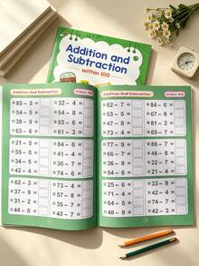Children's Preschool Math Workbook, Addition And Subtraction Practice Notebook Within 100, School Classroom Learning, Early Childhood Education Arithmetic Problems, Kindergarten Transition Learning Enlightenment Textbook, Suitable For Preschool Math Activity Workbook, Suitable For Home Education, Holidays, Classroom Learning And Travel Math Practice, Christmas Gift/Learning Gift - Multicolor - View 11