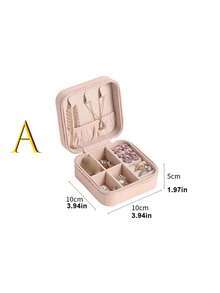 1pc Travel Jewelry Box, Large Capacity Jewelry Storage Box, Jewelry Organizer Box, Multi-Functional Jewelry Display Box, Jewelry Storage And Organizer Box, Portable Travel Jewelry Box, Travel Essential, Perfect Gift For Women - Multicolor - View 10