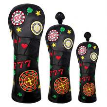 Golf Club Cover Suitable For Male And Female Outdoor Enthusiasts, Suitable For Sets Of, Fairway Wood, And Hybrid Club Head Covers. This Is A Worthy Golf Club Protector. - Black - View 12